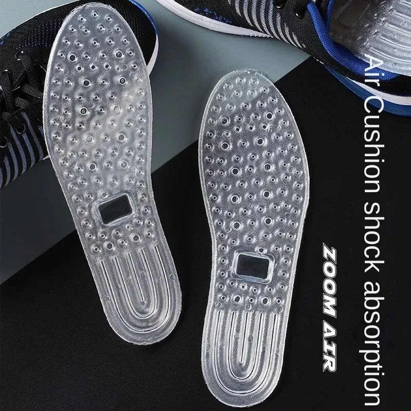 Silicone TPU Air Cushion Insoles, Shock Absorb Massage Pads Relieve Plantar Fasciitis Foot Pain