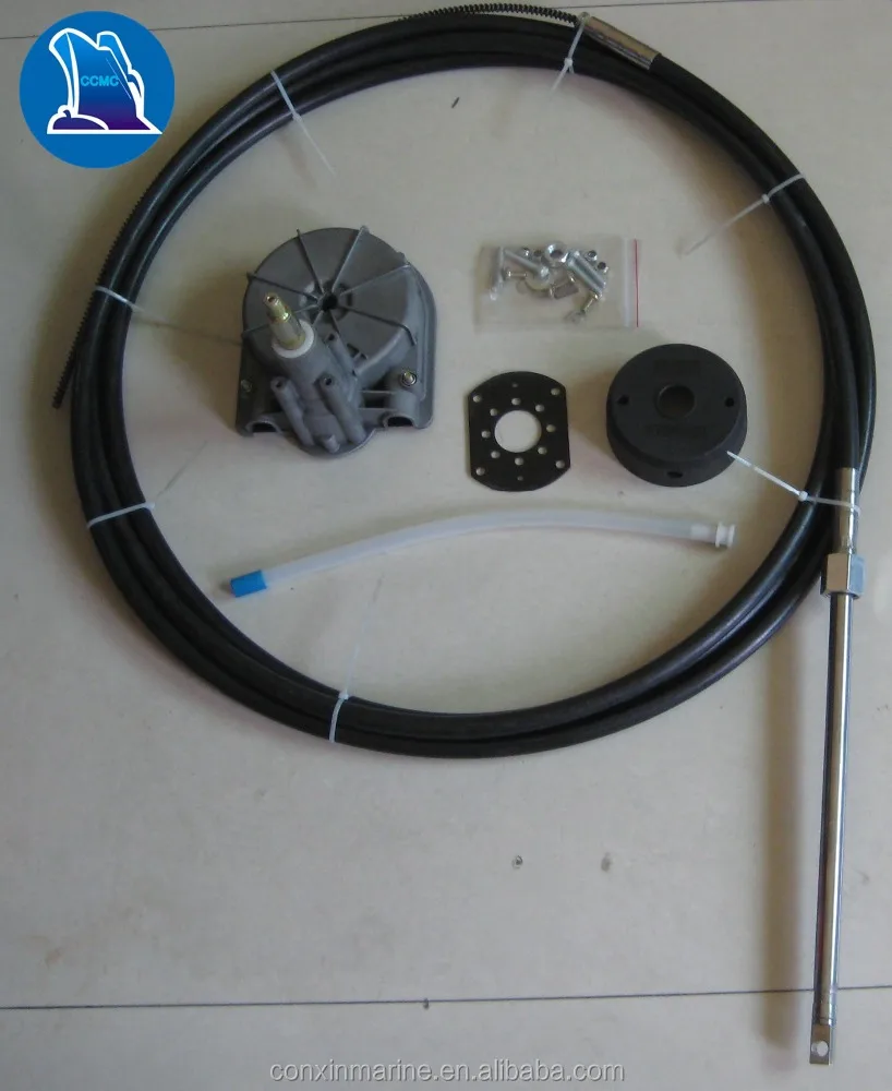Kabel Kemudi Baja M66 dengan Panjang yang Dapat Disesuaikan untuk Mesin Luar Papan Kapal, Kabel Putar Kapal