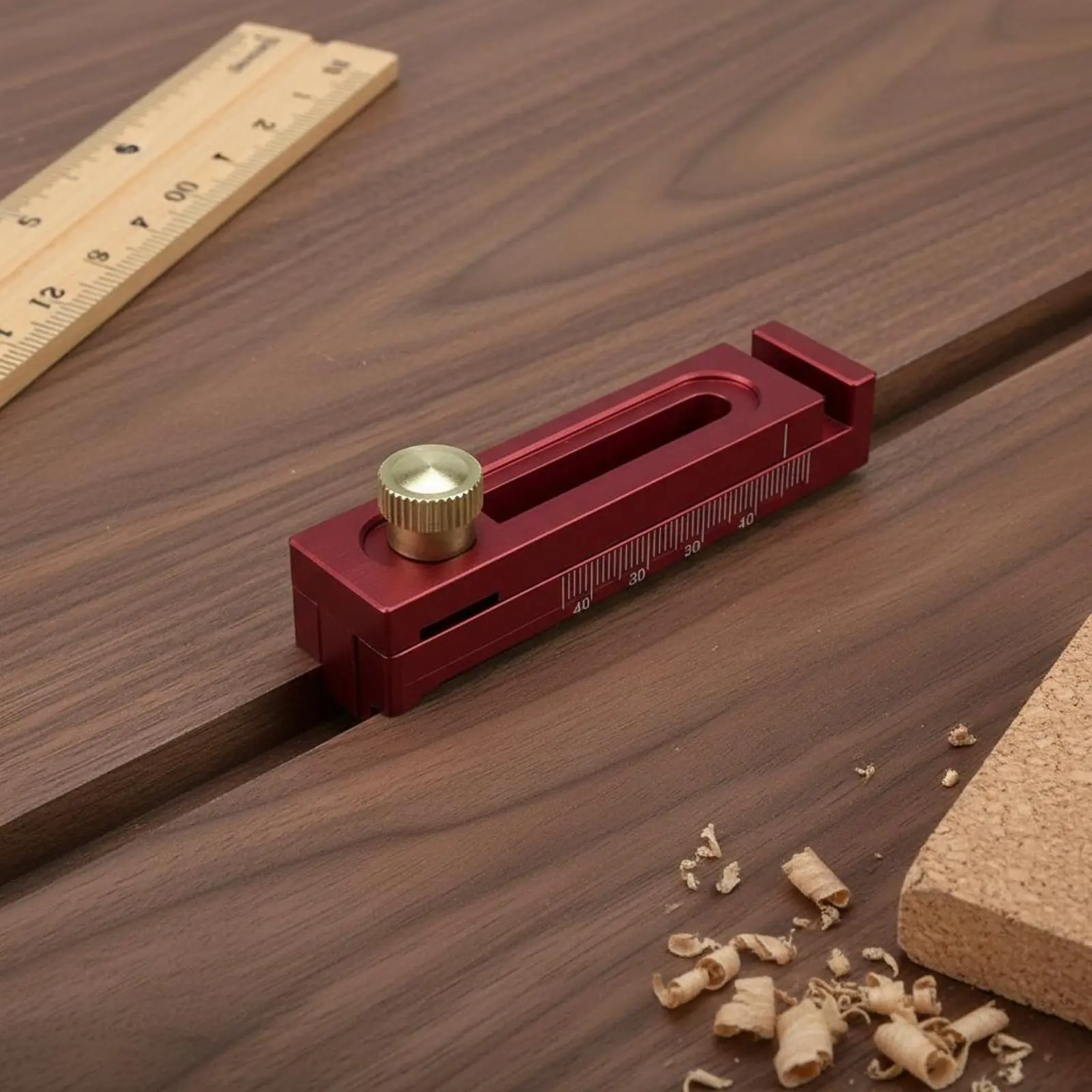 

Saw Kerf Gauge Precision Scale Saw Seam Gauge Workshop Tool Adjustable Easy to Use for Carpenters