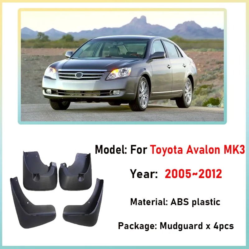 Car Mudflaps For Toyota Avalon XX30 MK3 3th Gen 2005~2012 Front Rear Mud Guards Fender Wheel Anti-splash Mudguards Accessories