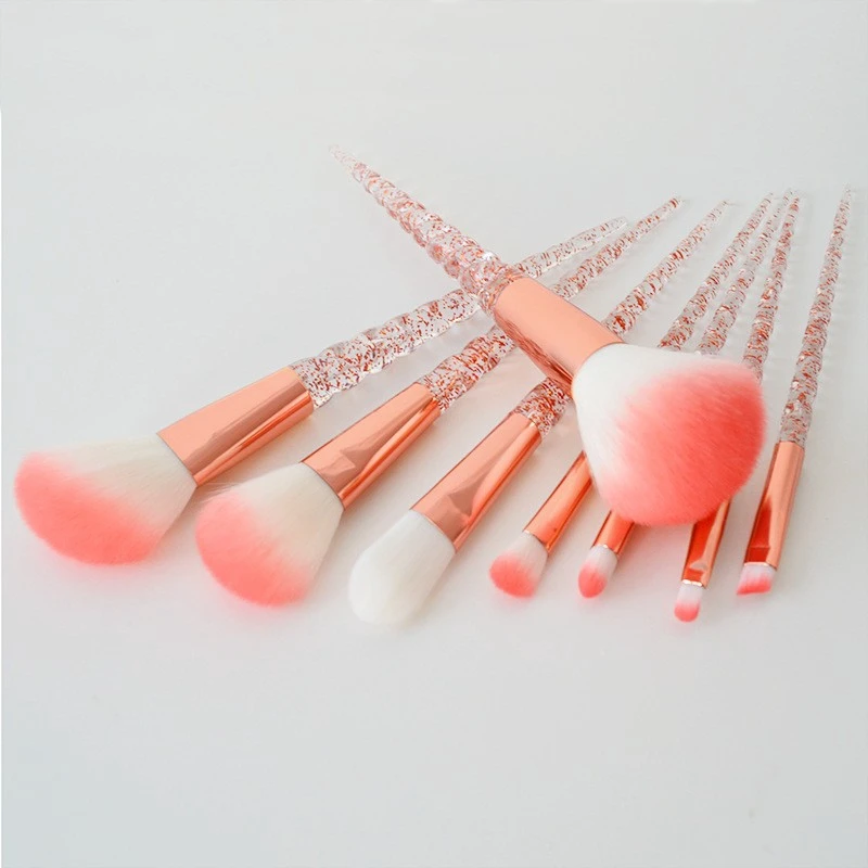 

Pink 8pcs Unicorn Makup Brush Set Powder Eyeshadow Foundation Eyeshadow Lip Brush Crystal Diamond Make up Brushes Beauty Tools