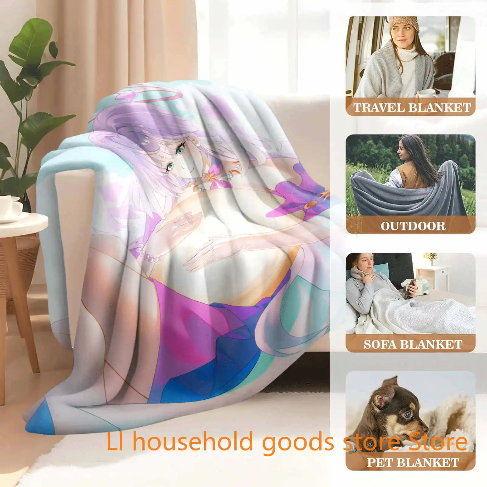 هونكاي روبن الفانيلا رقيق بطانية لحاف ناعم رشاقته بطانية قطيفة الكرتون أريكة بطانية الطفل الكبار هدية #3