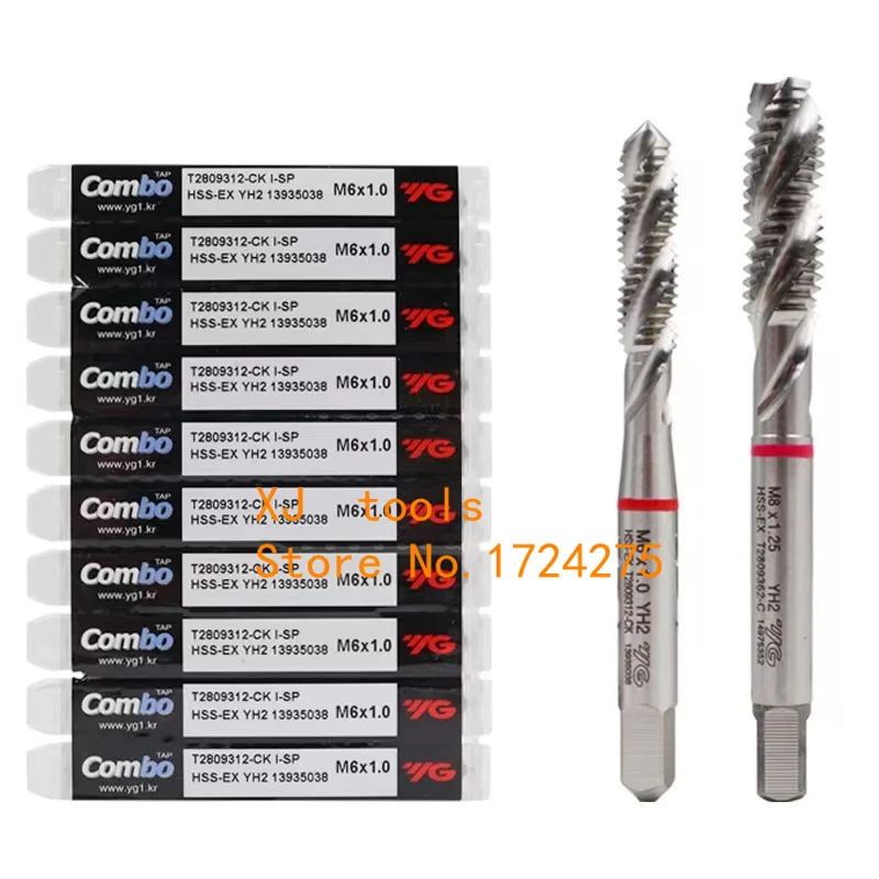 YG-1 T2809 Combo HSS-EX Rubinetto a spirale M3 M4 M5 M6 M8 M10 M12 M16 M18 M20 M27 M30 Lavorazione per ghisa Acciaio Acciaio Acciaio inossidabile AL ecc.