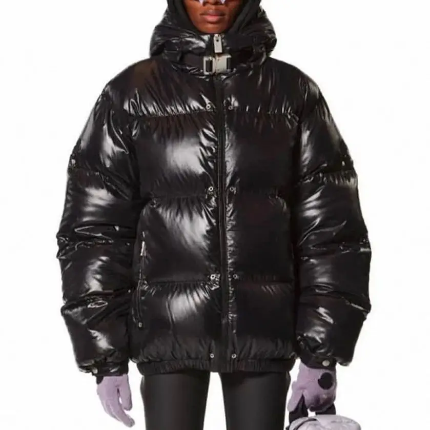 Nigo schwarz Herrenmode einfarbig lässig Kapuzen jacke Mantel schwarz Daunen jacke Kapuzen puffer jacke ngvp # nigo6718