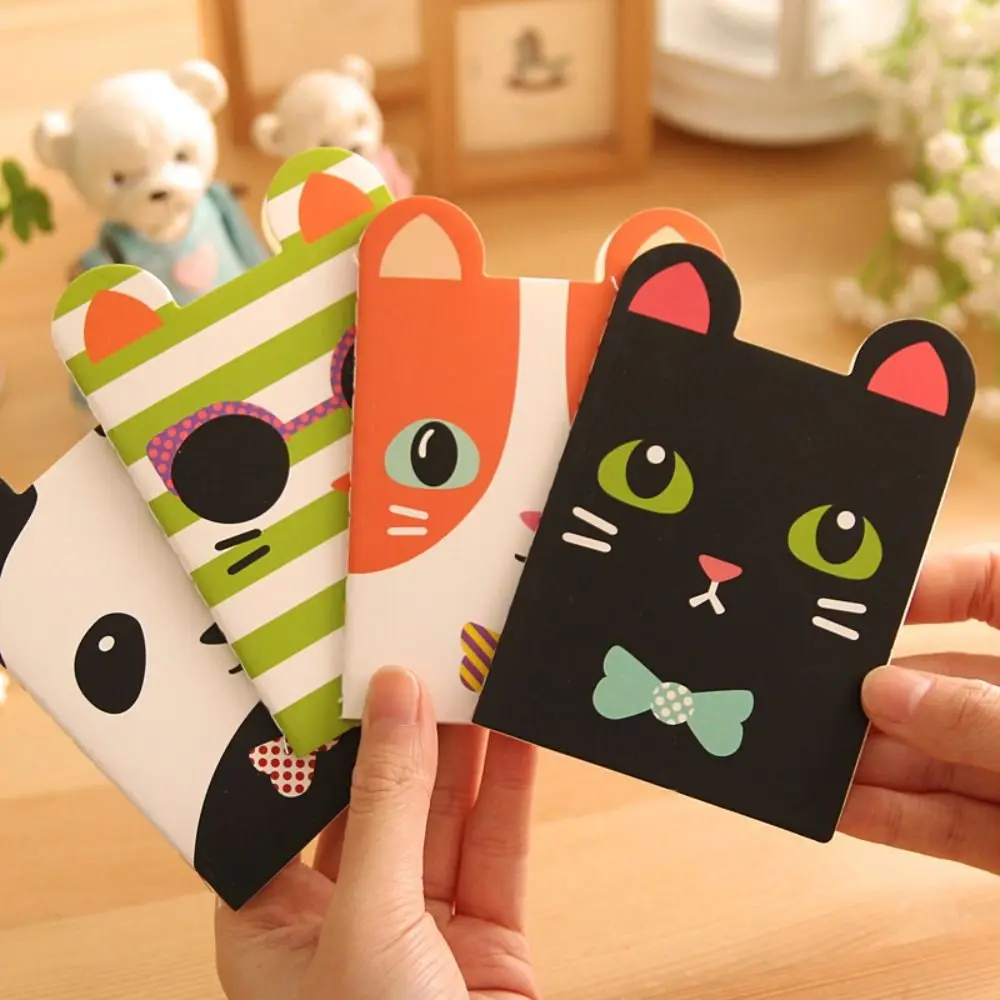 Portable Lined Paper Mini Notebook Journal Diary Notepad Pocket Notebook Animal Cartoon Cute Small Book School Gift
