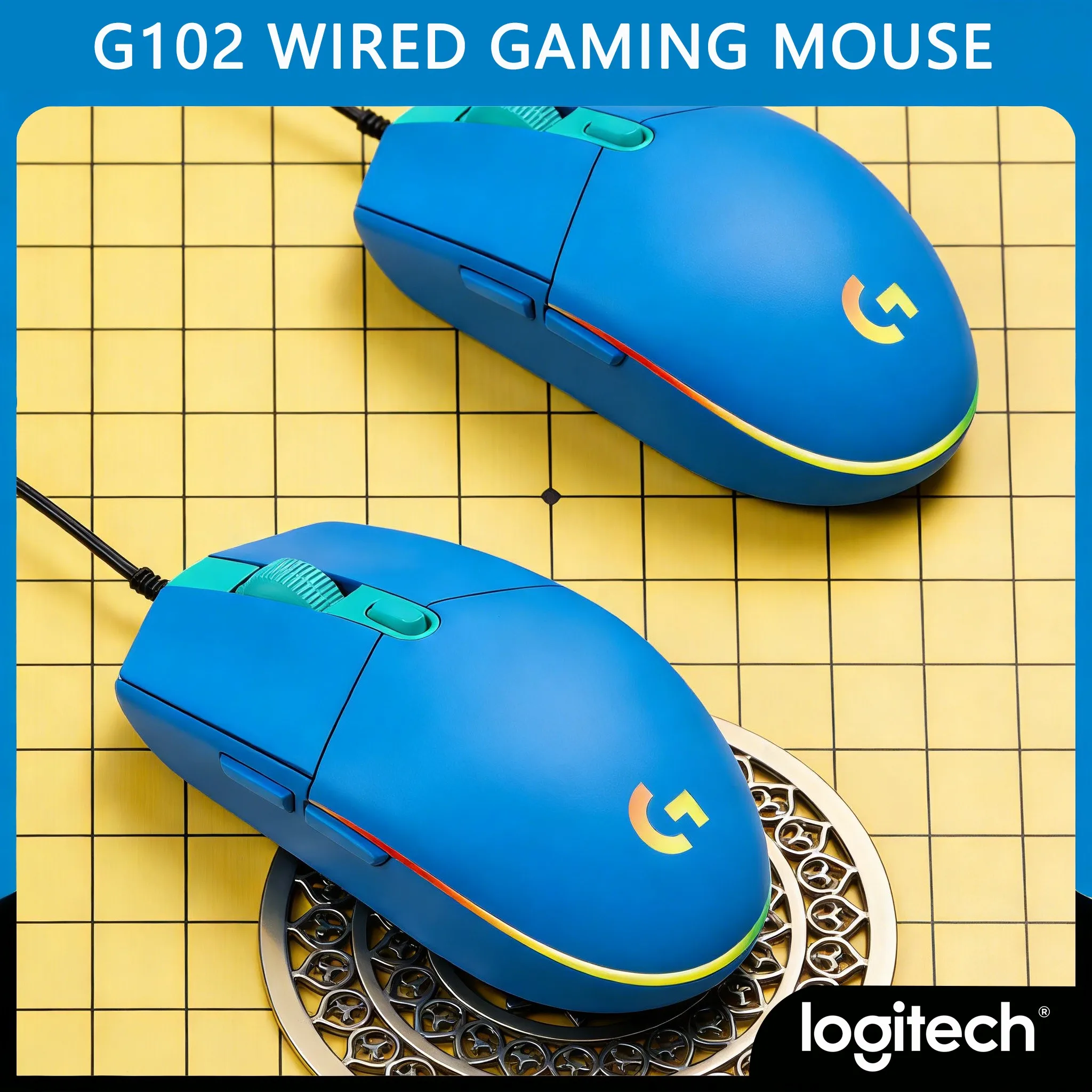 

Logitech G102 6 Programmable Buttons Wired Mouse for Custom Use