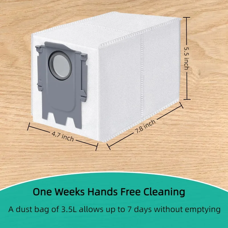 Bolsas de polvo para Roborock Q Revo, Qrevo S/Pro/Master/Plus/Curv/Slim, S8 Max/MaxV Ultra, Saros 10/10R Robot aspirador
