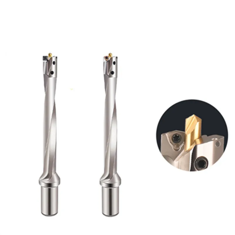 8D CNC lengthen WC SP U drill bit fast power pilot drill centreing deep hole drilling tool bit U-drill water jet drilling