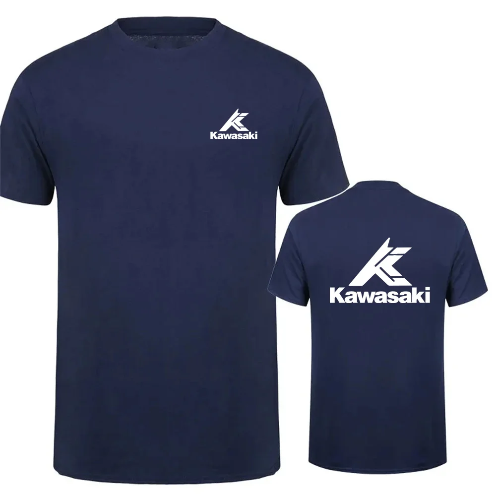 

Kawasaki summer men's clothing, racing team casual T-shirt, breathable quick drying and sweat absorbing short sleeved T-shirt