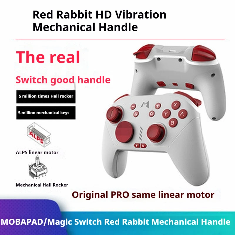 

Bluetooth Mechanical Gamepad Supports Switching Steam Phone Hd Vibration Mechanical Hall Rocker Six-Axis Somatosensory Chip