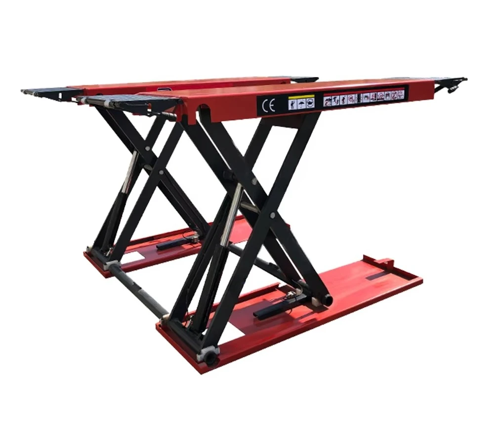4 Ton Mobile Scissor Lift Durable Portable Car Hoist Professional Auto Lifting Machine for Car Maintenance