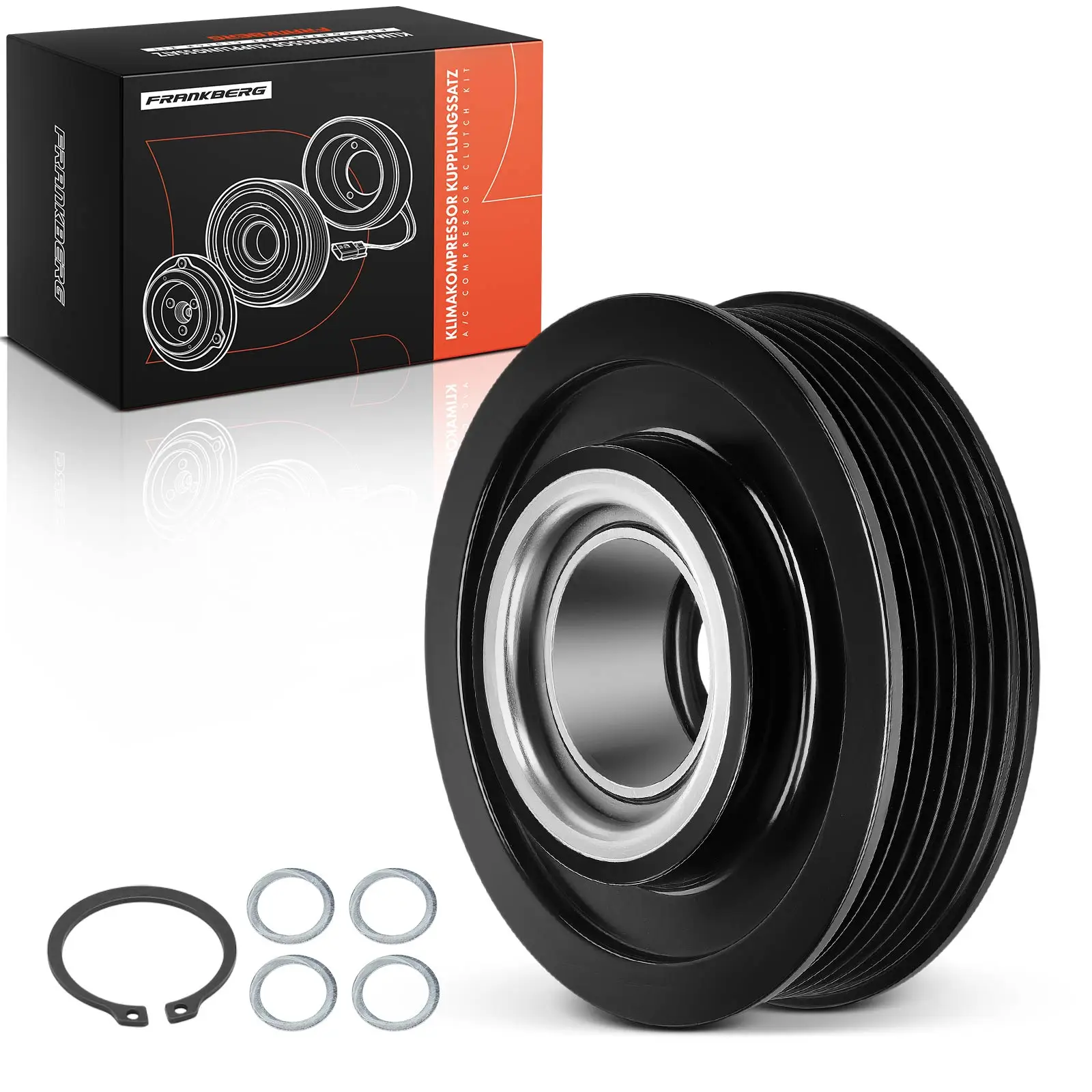 Frankberg 1x Magnetische Koppeling Klimaatcompressor voor VW Passat Polo Touran Audi A3 A4 A6 1K0820803N 1K0820859S 1K0820859C CO11237C