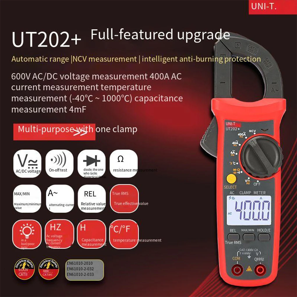 Automatic Smart Digital Multimeter Overvoltage Overcurrent Alarm Professional Digital Ammeter Pliers