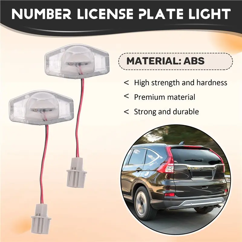 A03E-2X Error Free Led License Plate Light Lamp For Honda Crv Fit Jazz Crosstour Odyssey view 6