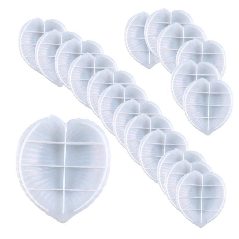 

19Pcs Leaf Disc Fruit Snack Storage Silicone Diy Crystal Glue Mold