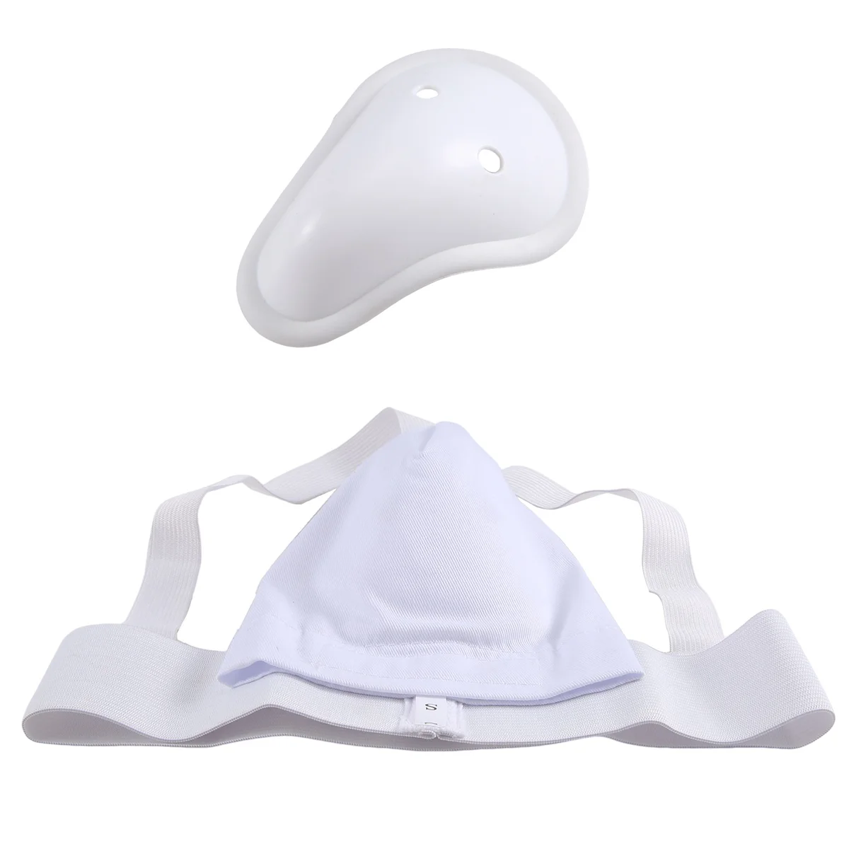 B64CGroin Protector Cup Men, Boxing Kickboxing Muay Groin Guard, Ventilated Adjustable, Karate Fighting Training S