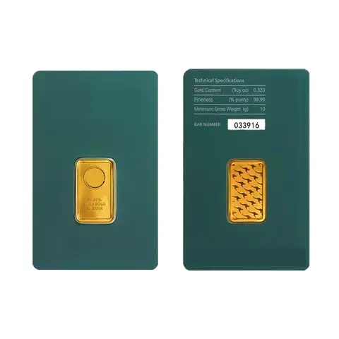 10 Grams Australia Gold Bar Series Seal Packaging With An Independent Serial Number Brass Core Fake Gold Block Craft Collection