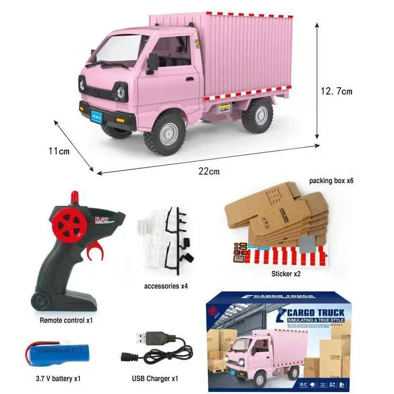 1:16 Remote Controlled RC CAR Small Cargo Truck Floating Van Small Truck Micro Truck Pickup LED Truck Boys Girls Birthday Gift