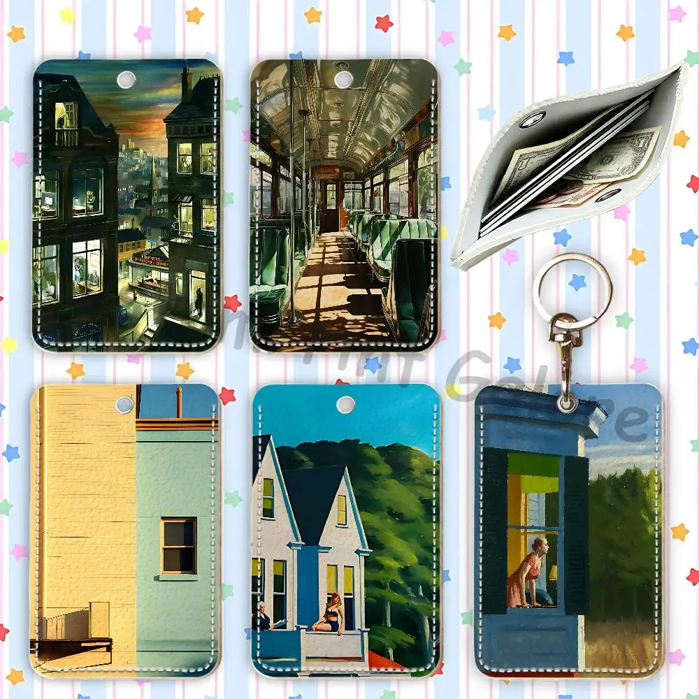 E-Edwardes H-Hopperes, tarjetero de cuero estampado con diseños de arte, dibujos animados, películas, cantantes, juegos y anime, puede guardar tarjetas de identificación y es ideal para el metro.