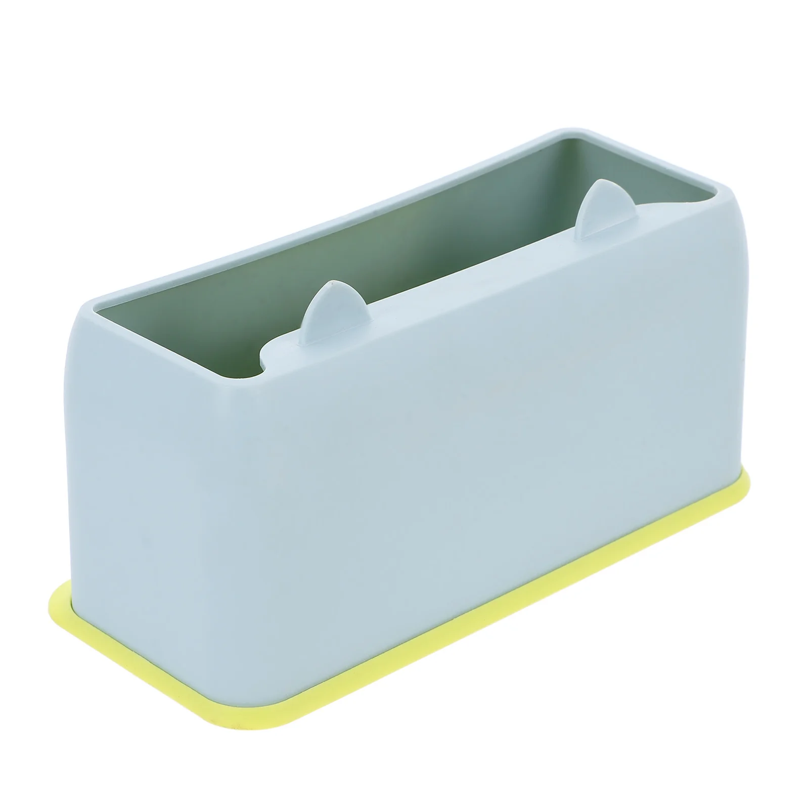 

1pcs Cat Shaped Litter Scoop Holder Blue Durable Design For Home Decor Easy Install Pet Litter Box Accessory Mini Trash Can