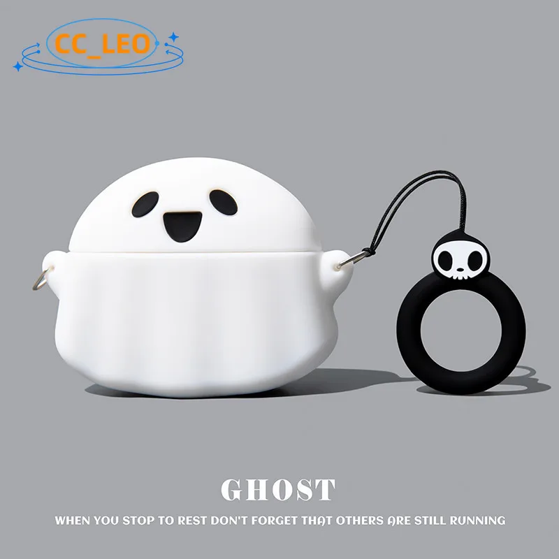 For Beats Solo Buds Case Cute Cake Ghost Silicone Soft Case Cartoon Robot Compatible with Beats Solo Buds Case Protective Cover