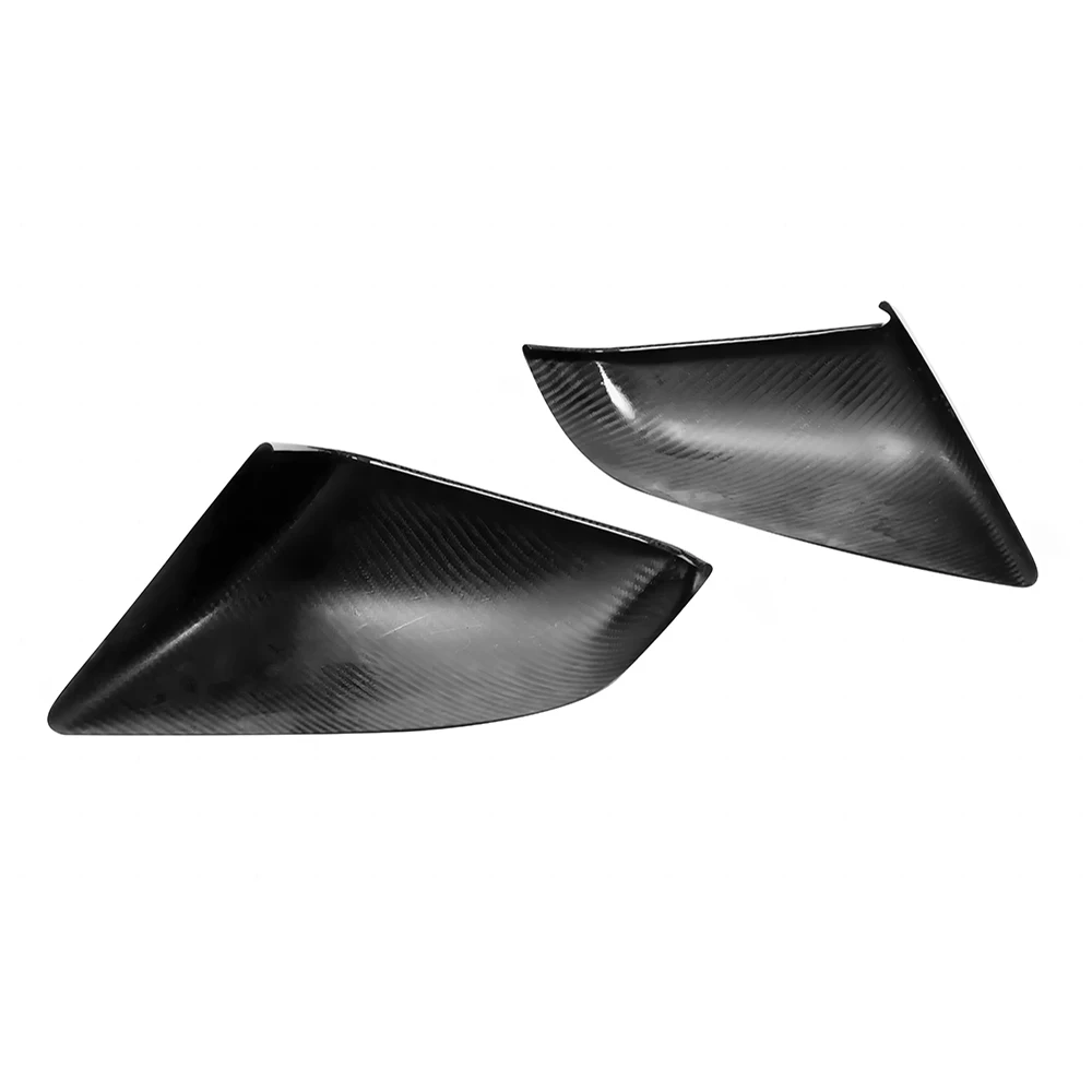 Rearview Side Mirror Covers Cap 14-20 For Tesla Model S Dry Carbon Fiber Sticker Add On Casing Shell