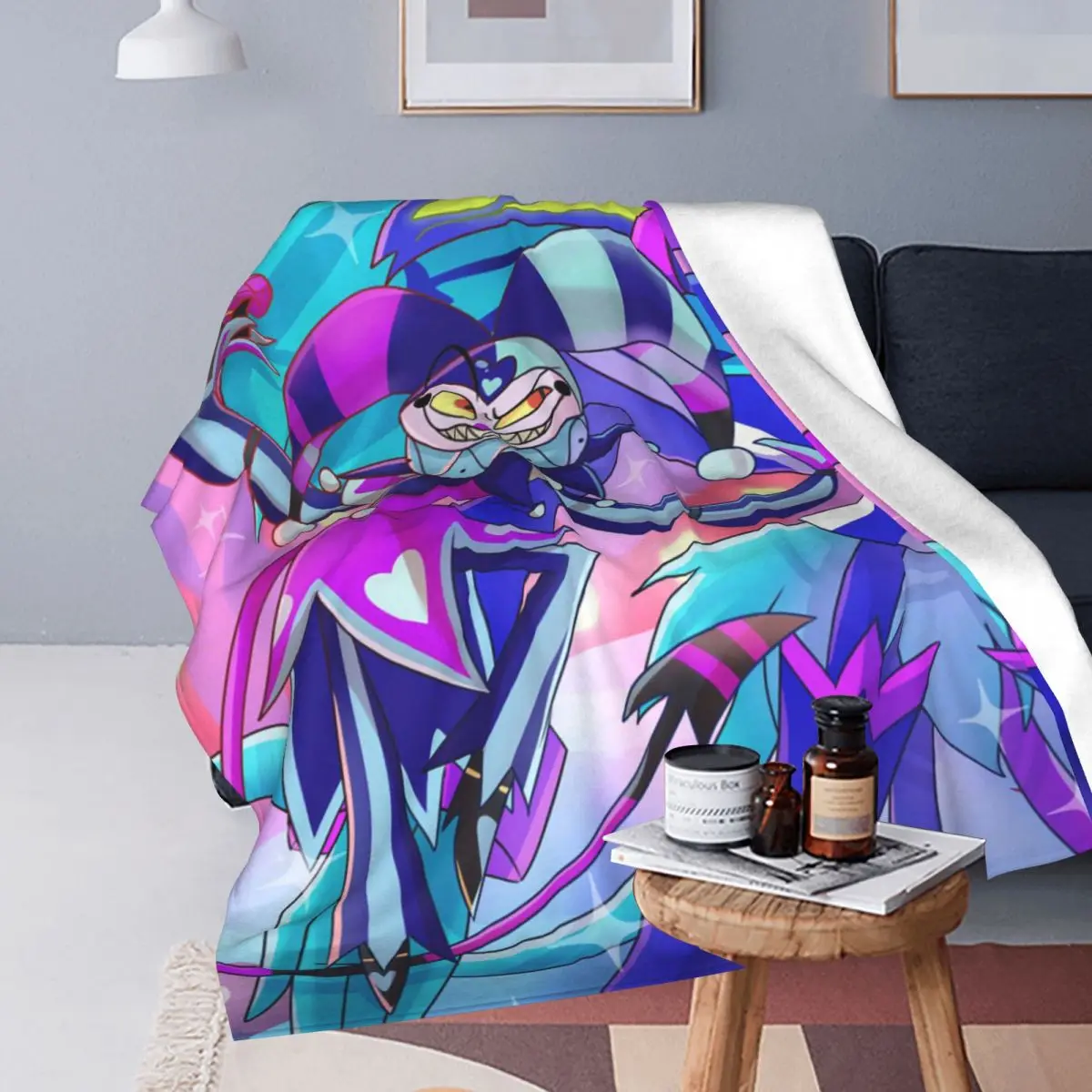 Fizzarolli Fizzarolli Knitted Blankets Helluva Anime Plush Throw Blanket Summer Personalised Ultra-Soft Warm Bedsprea