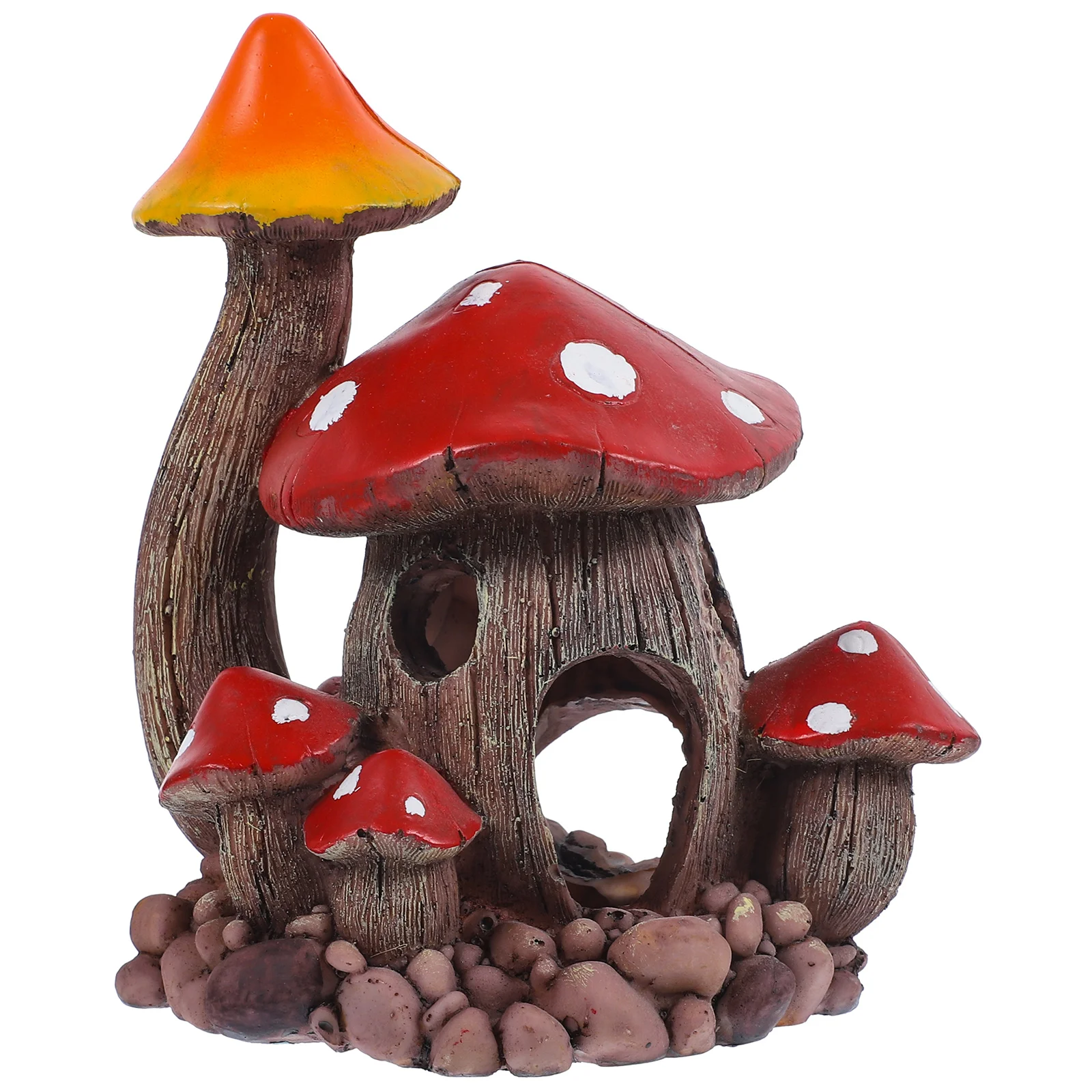 

Aquarium Mushroom Shelter Tank Decor Resin Fish Hideout Shrimp Breeding Cave Durable Fish Tank Accessories Safe For Freshwater