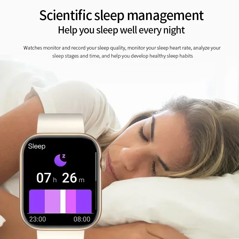 Xiaomi ساعة ذكية 2024 شحن لاسلكي Smartwatch بلوتوث مكالمات الرجال النساء Smartwatches سوار اللياقة البدنية ساعة مخصصة الوجه