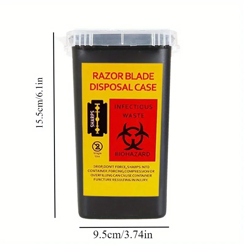 1PCS Sharps Biohazard Waste Disposal Box Medical Needles Tattoo Piercing Needles Dental Clinic Hospital Leak-Proof Collect Box image 6