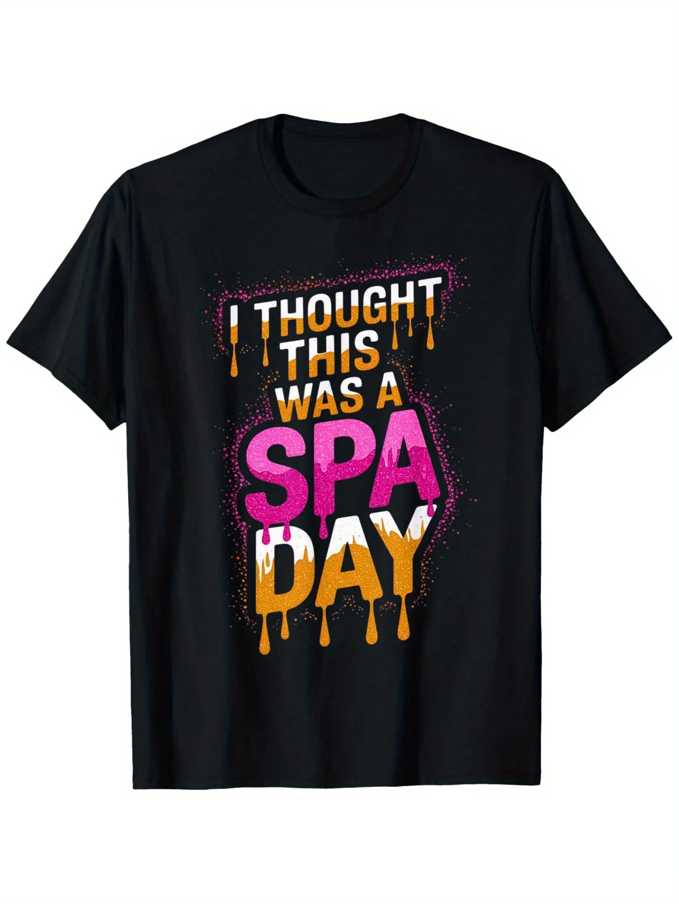 Woman I Thought This Was a Spa Day Mud Run Team Mudding T-Shirt, Fashionable Cotton Top Short Sleeve, Street Style Short T-shirt