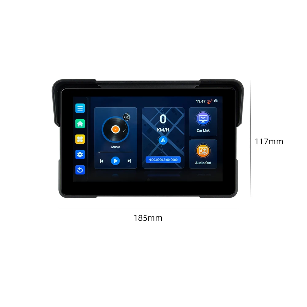 EKIY 7.0“ Android 13.0 motorfiets GPS WiFi MOTO-navigatie Draadloos CarPlay Draadloos Android Auto 4-core A53 digitaal dashboard - afbeelding 2