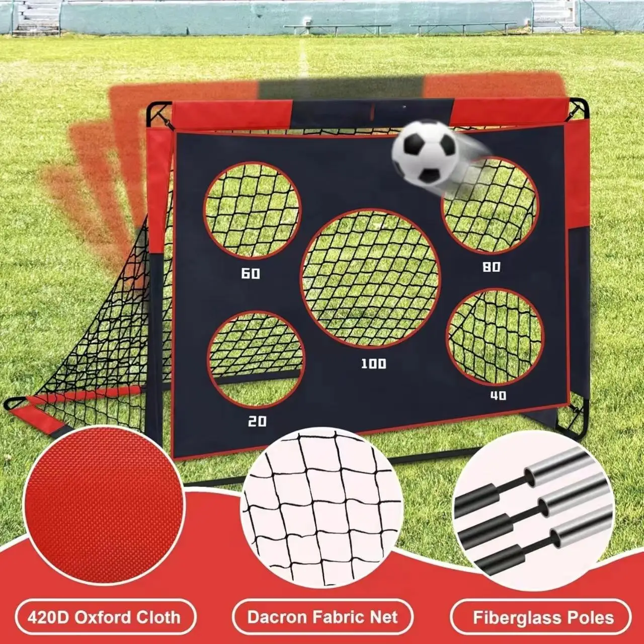 

Custom Soccer Training Goal 3-in-1 Portable Pop-up Net for Team Sports & Backyard