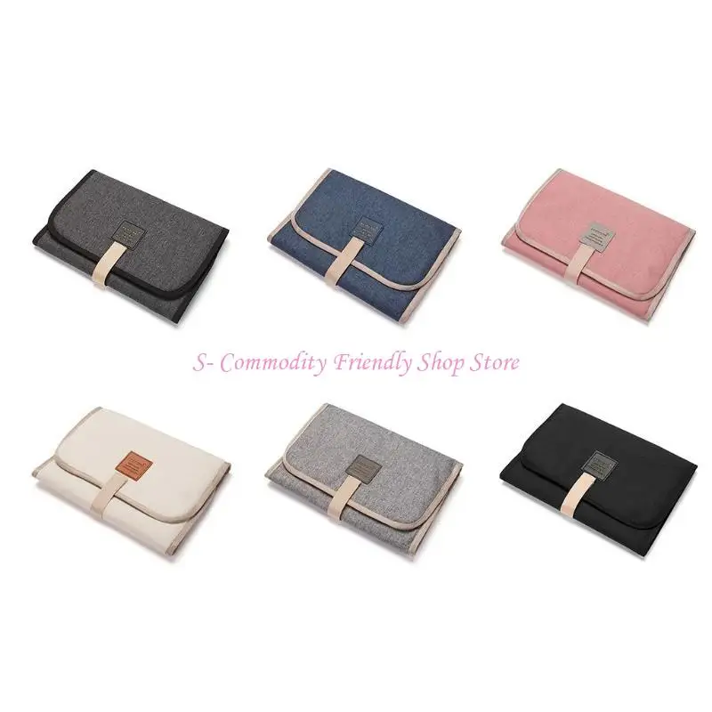 85AE وسادة تغيير حفاضات الأطفال القابلة للطي مقاومة للماء لحديثي الولادة، بساط تغيير حفاضات السفر #1