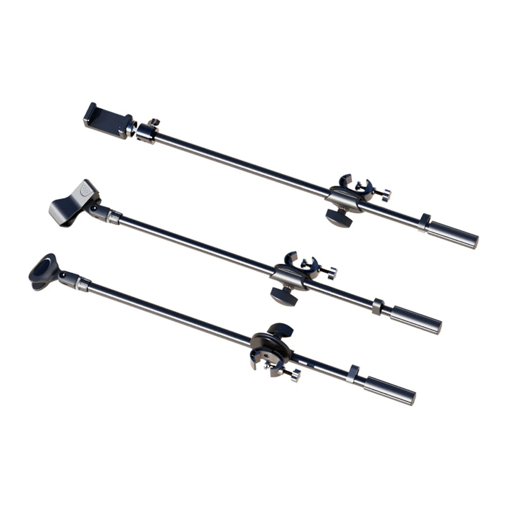 Rotating Microphone Stand Boom Arms Mic Clip Phone Holder Extension Bracket 55CM Cross Bar With 3/8 Thread