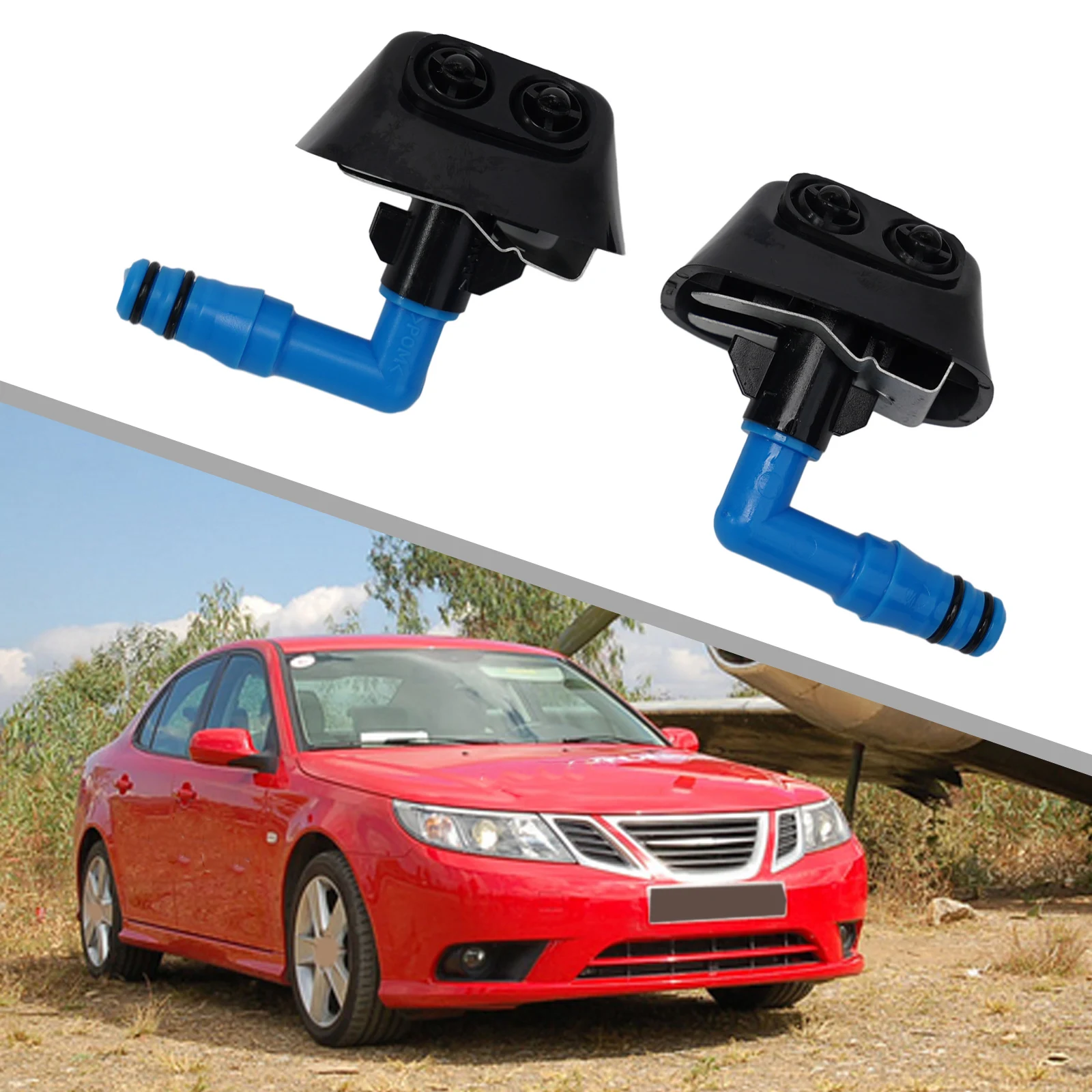 Spray Washer Nozzle Left Right 12803972 12803973 Suitable For Headlights Front Headlight Cleaning Lift Cylinder