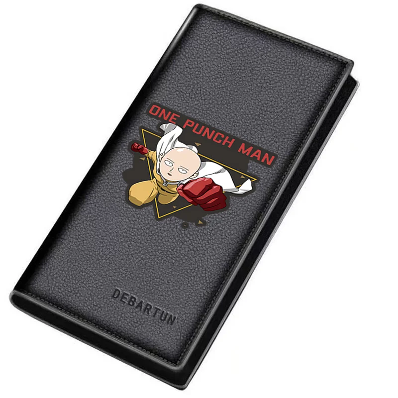 Saitama punch hero anime artwork Men's Long Wallets Business Stylish Printing Design Casual Use Christmas Valentine's Father's D