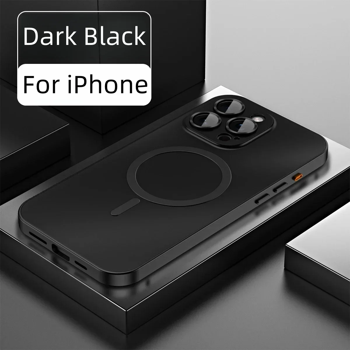 NONE Magnetische Hülle mit Aluminium-Metallrahmen für iPhone 17, Air 16, 15, 14, 13, 12, Pro Max Plus, Magsafe Wireless Charge PC-Rückwand, harte Abdeckung 6