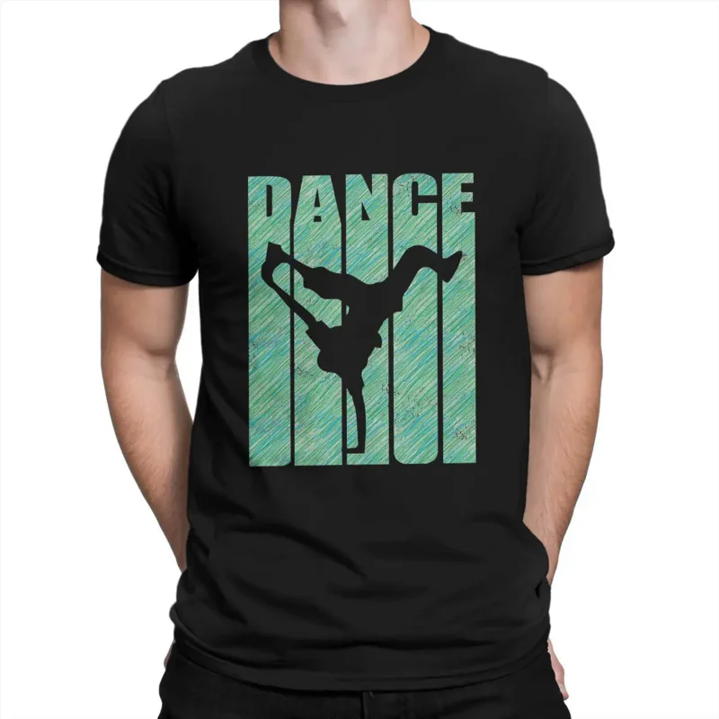 Breakdancing Hip Hop Dance BBoy T-Shirts Men B Boying Vintage Tees Round Collar Short Sleeve T Shirts Graphic Printed Clothes