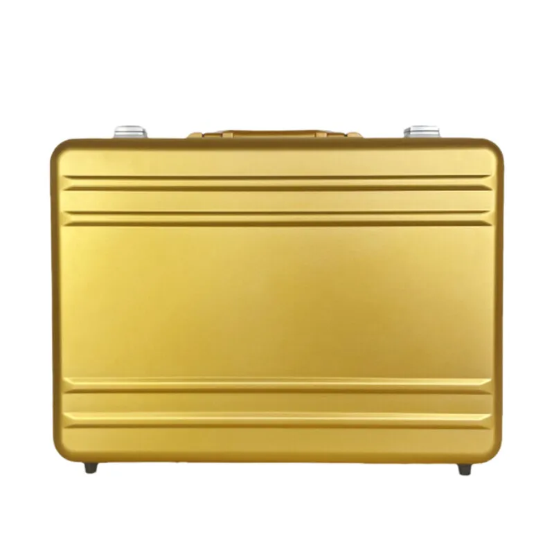 Valigia portatile in lega di alluminio Cassetta degli attrezzi Valigetta da lavoro Borsa da viaggio Custodia per laptop Cassetta di sicurezza per oggetti di valore
