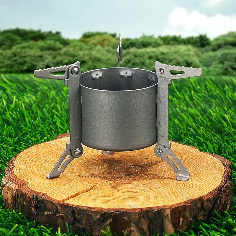 

Pure Titanium Outdoor Foldable Alcohol Stove, Portable Bracket,Camping Stove, Kettle,Cooking Utensils,L112