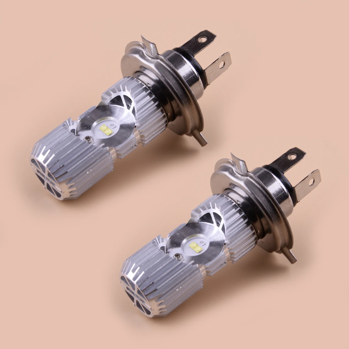 

2Pcs H4 HS1 12V 6000K Headlight Hi/Low Beam LED Bulb Universal for Motorcycle ATV UTV New