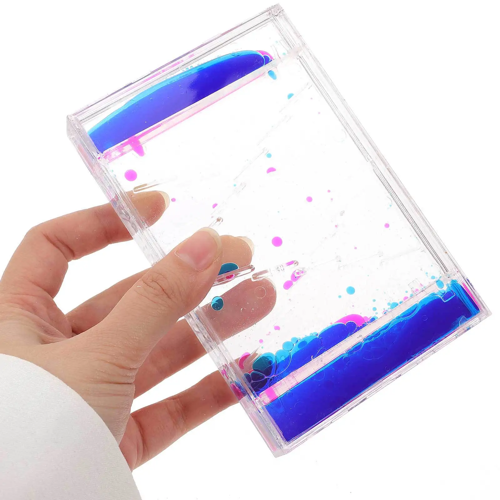 

Oil Drop Hourglass Double Colors Soothing Visual Timer Comfortable Hand Feel Premium Material Desktop Ornament