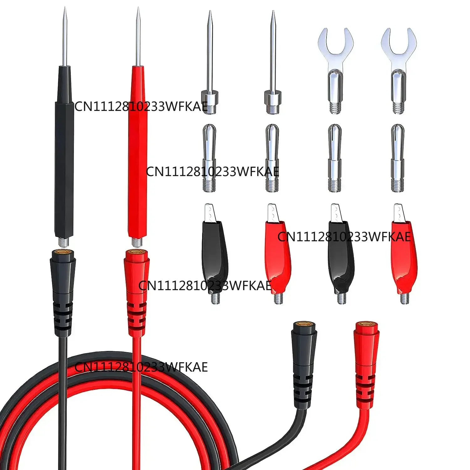 16PCS Multimeter Test Leads Kit Replacement Test Wire Set + Alligator Clips Banana Plugs Test Probes Banana Plugs for Multimeter
