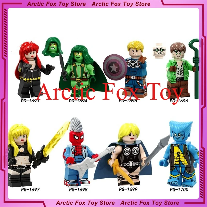 

Superhero 5cm Movie Figure Captain America Peripheral Model Assembling Building Blocks Decoration Ornaments Gifts Puzzle Toys