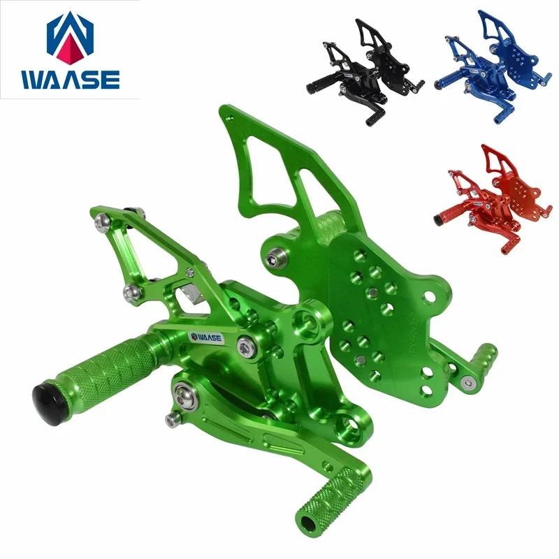 waase For Kawasaki Ninja 300 250 EX300 Z300 2013 2014 2015 2016 2017 Adjustable Rider Rear Sets Rearset Footrest Foot Rest Pegs