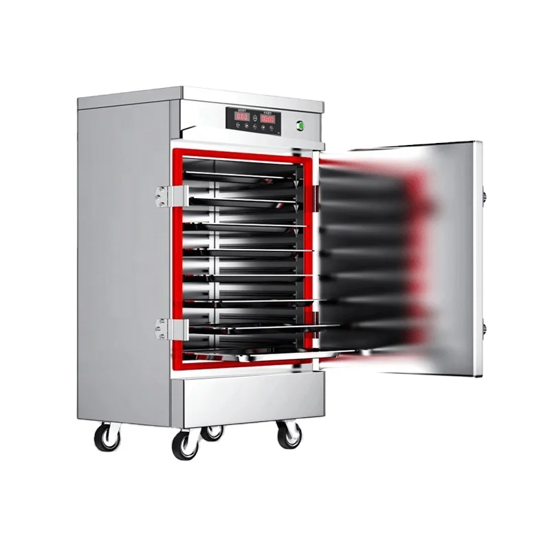 جهاز بخار الأرز بباب واحد تجاري، 8 صواني، ماكينة طهي كهربائية، خزانة طهي بالبخار