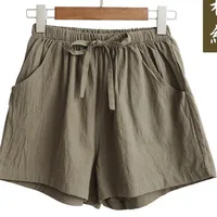 Women’s Cotton and Linen Shorts Spring and Summer New Pants, Women's Wide-Leg Sports Shorts, Home Sleep Shorts, Casual Shorts - Image 4