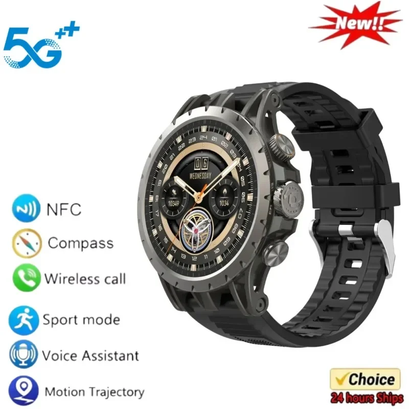 

4GFull Netcom Android 9.0 4G Смарт-часы 1,43-дюймовый Amoled-экран 8 ГБ + 128 ГБ GPS WIFI Видеозвонок 5-мегапиксельная камера Q85 Smartwatch