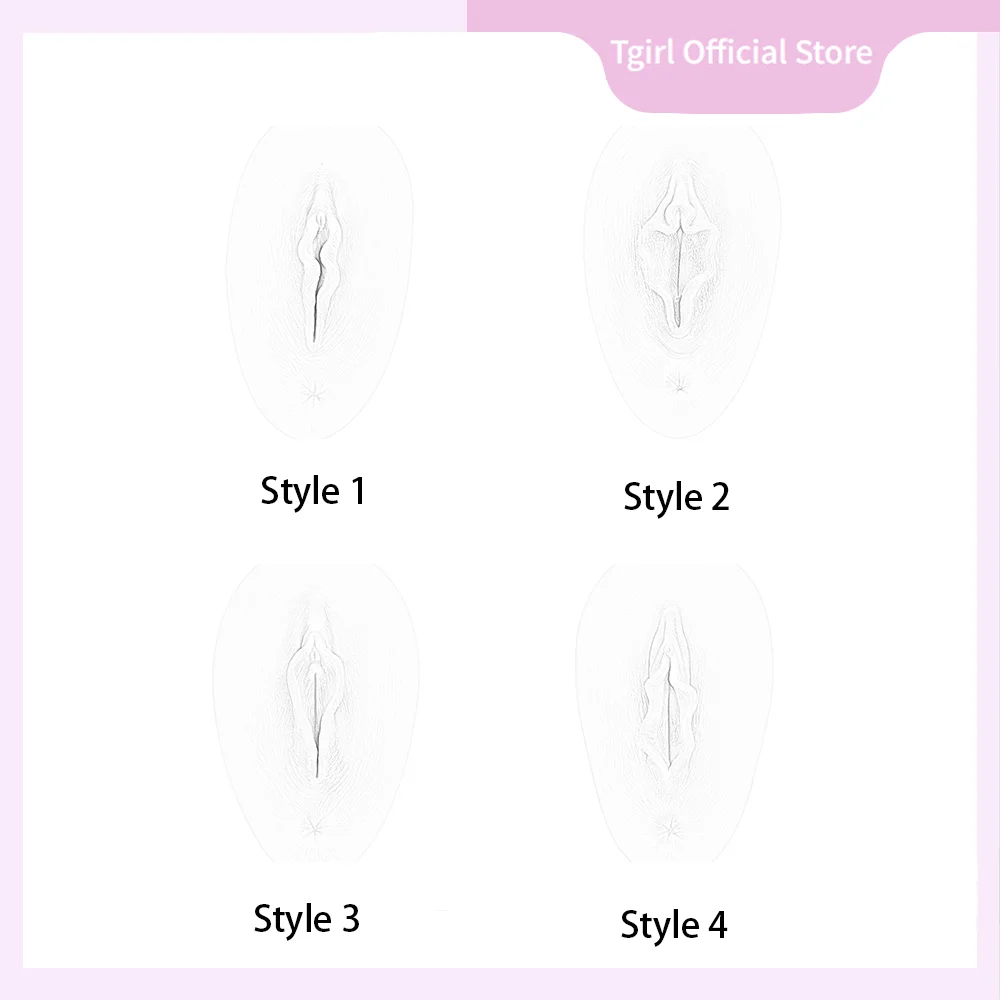 Tgirl Fake Vagina Pad Cosplay Silicone Crossdressing Fake Vulva Four Styles for Transgender Drag Queen Crossdresser